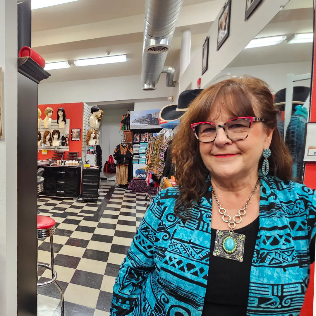 Linda Winter, owner of Accessories with a Flair & Hair in downtown Greeley