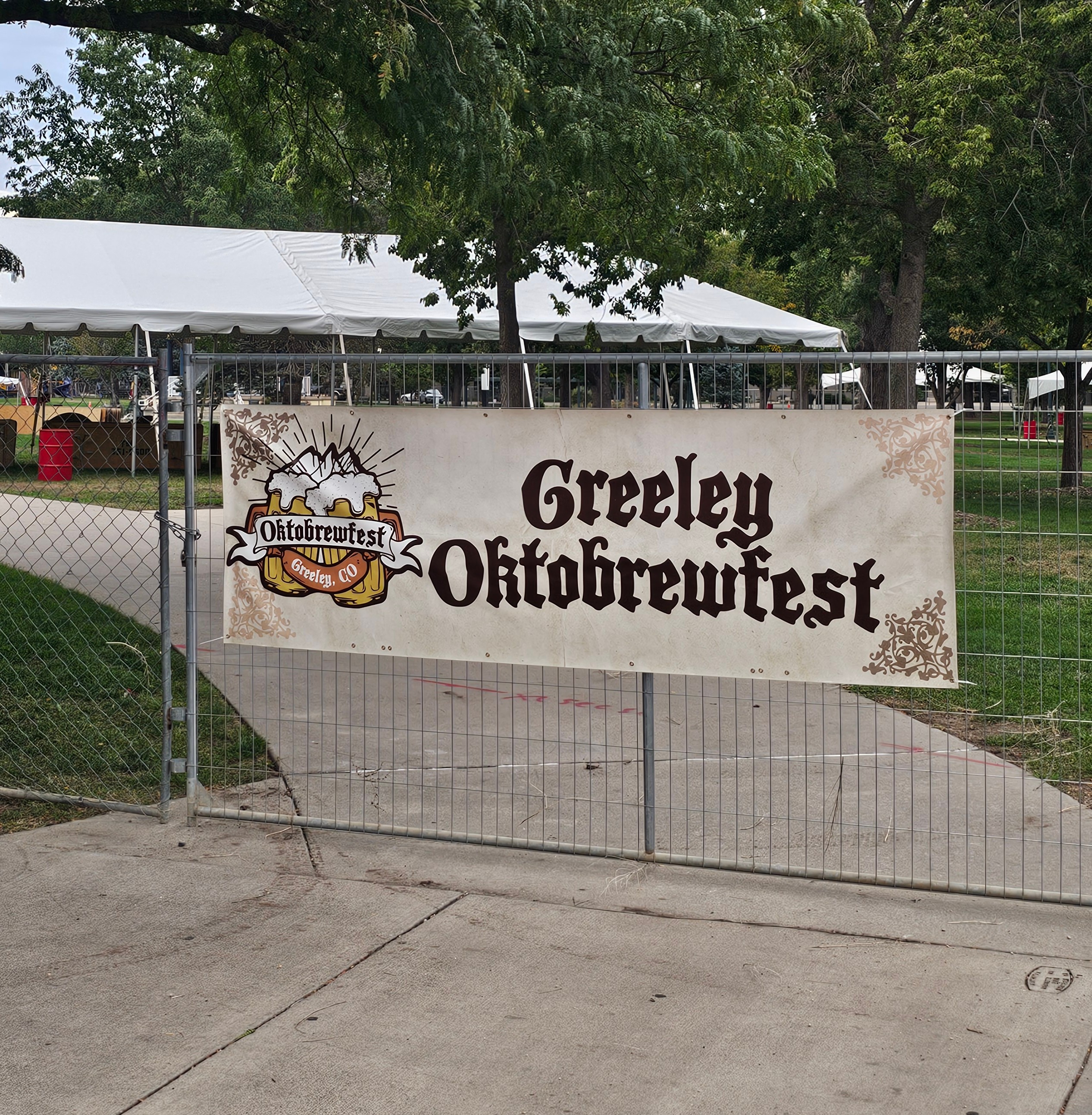 Oktobrewfest banner in Lincoln Park