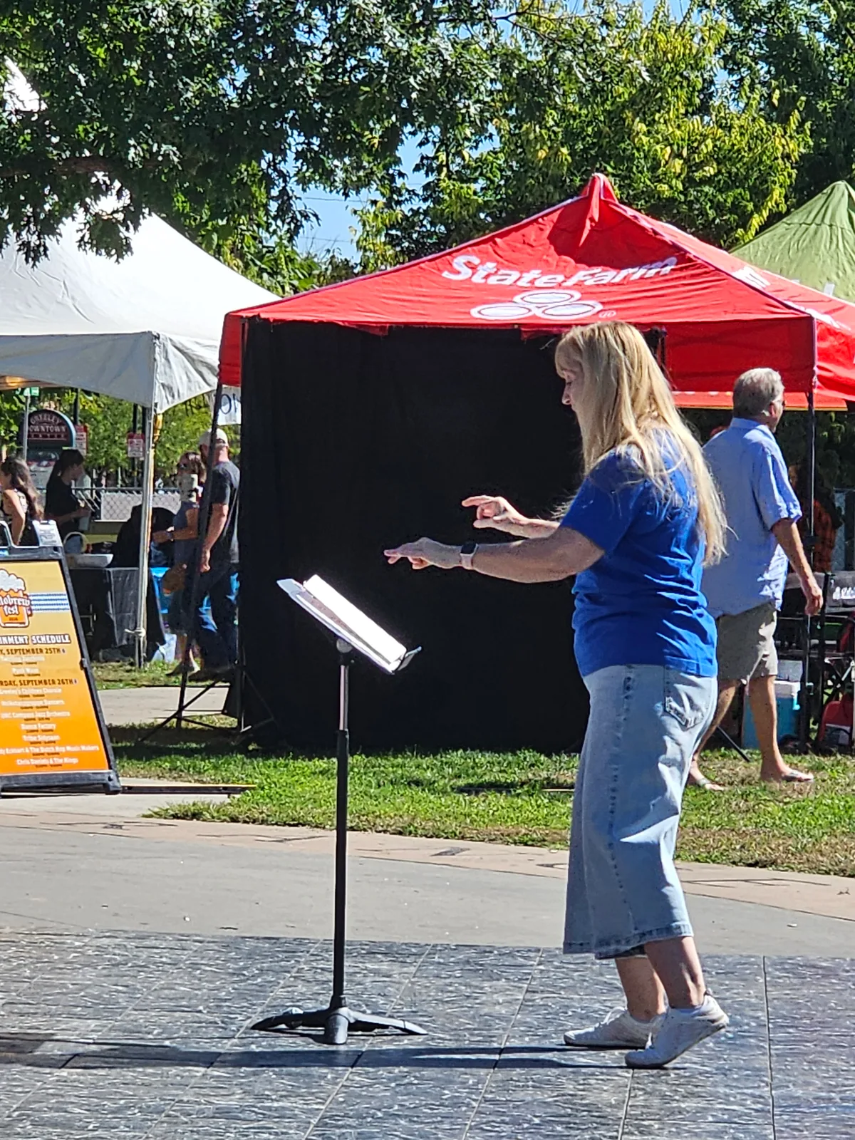 Christen Adler directs the Greeley Children's Chorale at Oktobrewfest.
