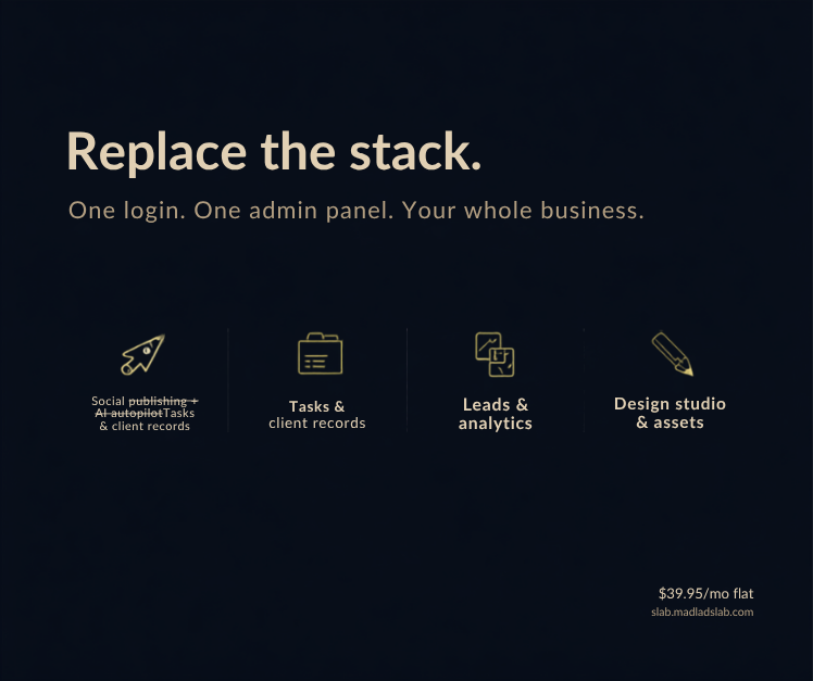 Slab Replaces the Stack: One Admin Panel for Your Whole Business