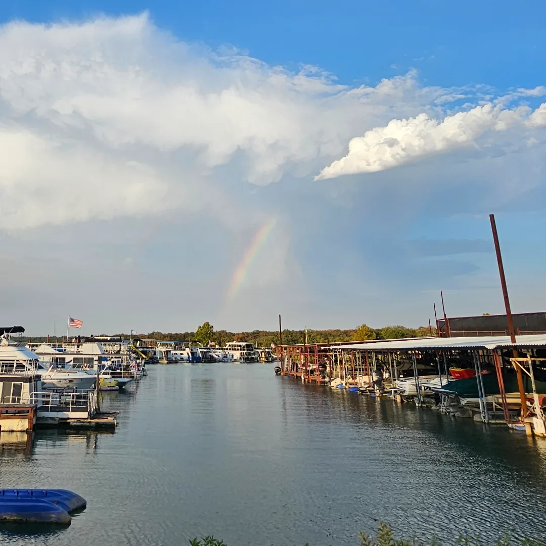 Rainbow over the marina